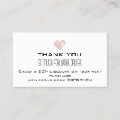 Hartelijk dank voor de korting op de verzendmachin visitekaartje (Voorkant)