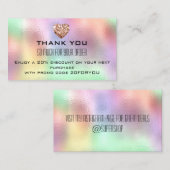 Hartelijk dank voor de Korting op het poshmark-ins Visitekaartje (Voorkant / Achterkant)