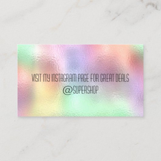 Hartelijk dank voor de Korting op het poshmark-ins Visitekaartje (Achterkant)