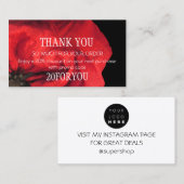 Hartelijk dank voor de korting op installatielever visitekaartje (Voorkant / Achterkant)