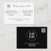 Hartelijk dank voor de korting op uw bestelling vo visitekaartje (Voorkant / Achterkant)