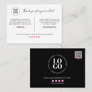 Hartelijk dank voor de korting op uw bestelling vo visitekaartje