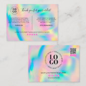 Hartelijk dank voor de korting op uw bestelling vo visitekaartje (Voorkant / Achterkant)