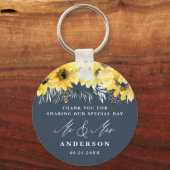 Hartelijk dank voor de landelijke zonnebloem-eucal sleutelhanger (Voorkant)
