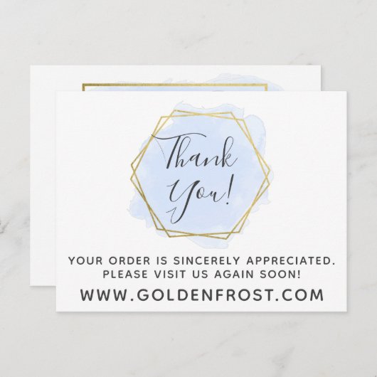 Hartelijk dank voor de lichtblauwe Waterverf en de Briefkaart (Voorkant / Achterkant)