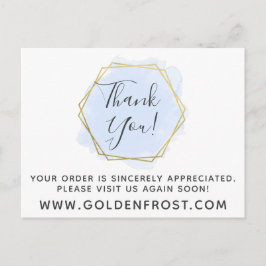 Hartelijk dank voor de lichtblauwe Waterverf en de Briefkaart