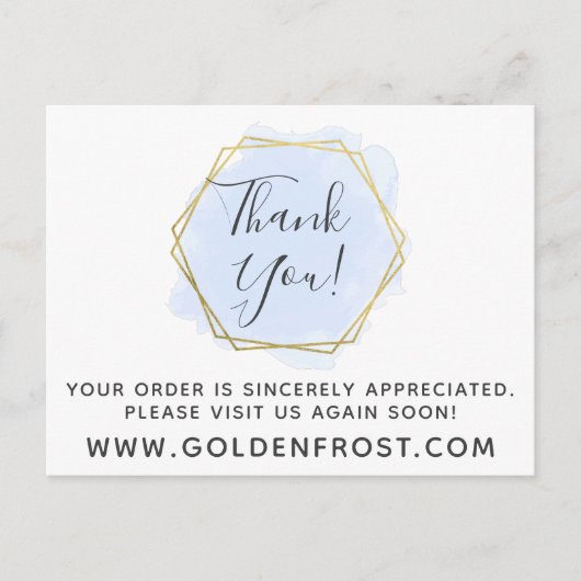 Hartelijk dank voor de lichtblauwe Waterverf en de Briefkaart (Voorkant)