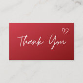 Hartelijk dank voor de lichtbundige rode ombre soc visitekaartje (Voorkant)