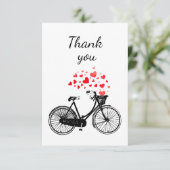 Hartelijk dank voor de  liefdesharten bedankkaart (Staand voorkant)