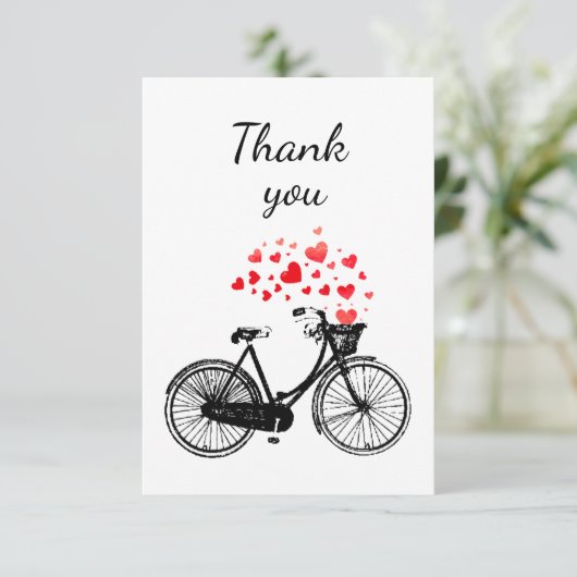 Hartelijk dank voor de liefdesharten bedankkaart (Staand voorkant)