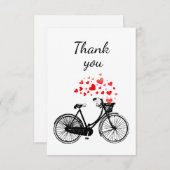 Hartelijk dank voor de  liefdesharten bedankkaart (Voorkant / Achterkant)