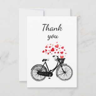 Hartelijk dank voor de  liefdesharten bedankkaart