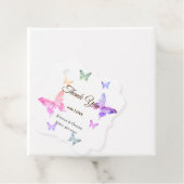 Hartelijk dank voor de liefdeskleurige Butterflies Bedankjes Labels (In situ)