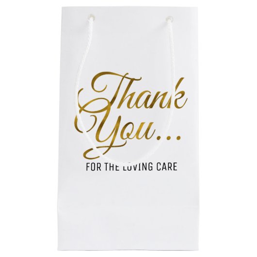 Hartelijk dank voor de liefhebbende zorgarts/ verp klein cadeauzakje (Voorkant)