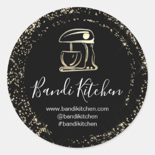 Hartelijk dank voor de Logo Kitchen die Chef Baker Ronde Sticker