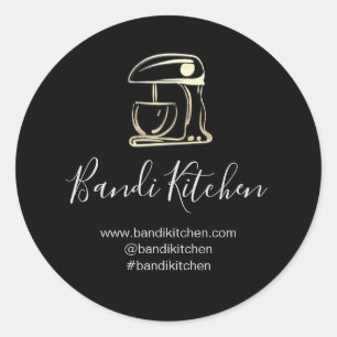 Hartelijk dank voor de Logo Kitchen die Chef Baker Ronde Sticker