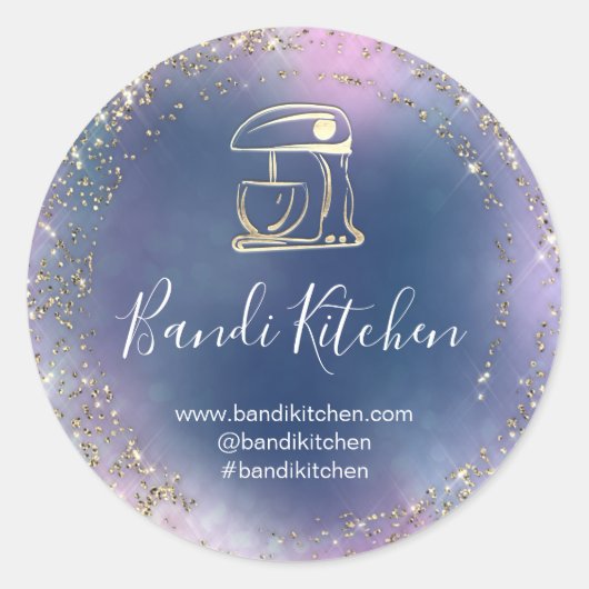 Hartelijk dank voor de Logo Kitchen die de kaasbak Ronde Sticker (Voorkant)