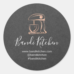 Hartelijk dank voor de Logo Kitchen die het Tsjets Ronde Sticker