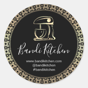 Hartelijk dank voor de Logo Kitchen die op de kaas Ronde Sticker