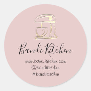 Hartelijk dank voor de Logo Kitchen die Robot Roos Ronde Sticker