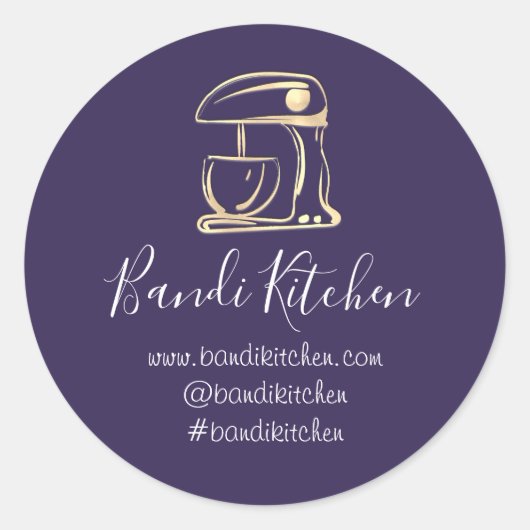 Hartelijk dank voor de Logo Kitchen Kooking Bakery Ronde Sticker (Voorkant)