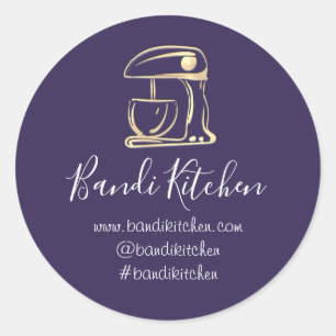 Hartelijk dank voor de Logo Kitchen Kooking Bakery Ronde Sticker