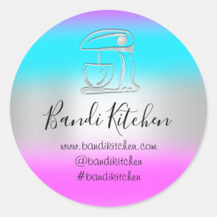 Hartelijk dank voor de Logo Kitchen Kooking Bakery Ronde Sticker