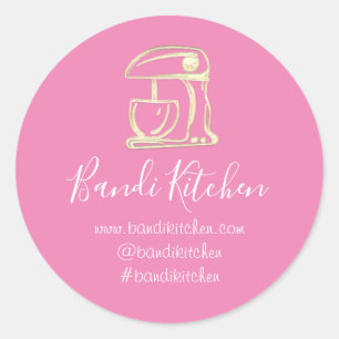 Hartelijk dank voor de Logo Kitchen Kooking Bakery Ronde Sticker
