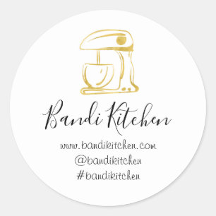Hartelijk dank voor de Logo Kitchen Kooking Bakery Ronde Sticker