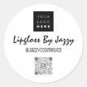 Hartelijk dank voor de Logo QR Code Business Packa Ronde Sticker (Voorkant)