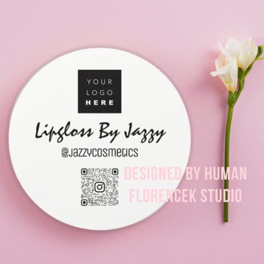 Hartelijk dank voor de Logo QR Code Business Packa Ronde Sticker