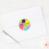 Hartelijk dank voor de Logo regenboog van de Busin Ronde Sticker (Envelop)
