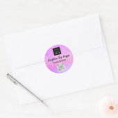 Hartelijk dank voor de Logo van de Glitter Pink QR Ronde Sticker (Envelop)