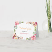 Hartelijk dank voor de Love Romantic Chic Floral W Bedankkaart (Voorkant)
