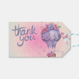  Hartelijk dank voor de luchtballon Cadeaulabel