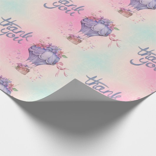  Hartelijk dank voor de luchtballon Cadeaupapier (Hoek)