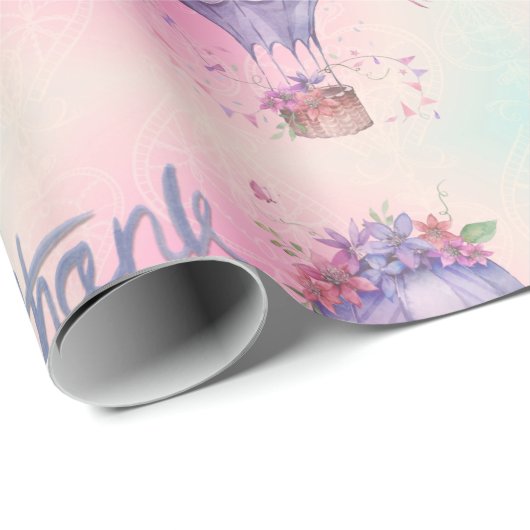 Hartelijk dank voor de luchtballon Cadeaupapier (Rol Hoek)