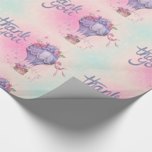  Hartelijk dank voor de luchtballon Cadeaupapier (Hoek)