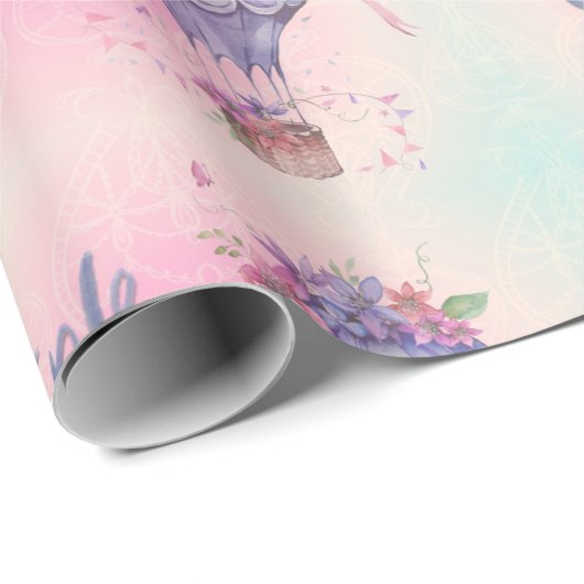  Hartelijk dank voor de luchtballon Cadeaupapier (Rol Hoek)