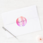 Hartelijk dank voor de Luxe Rainbow Pink Ombre Gra Ronde Sticker (Envelop)