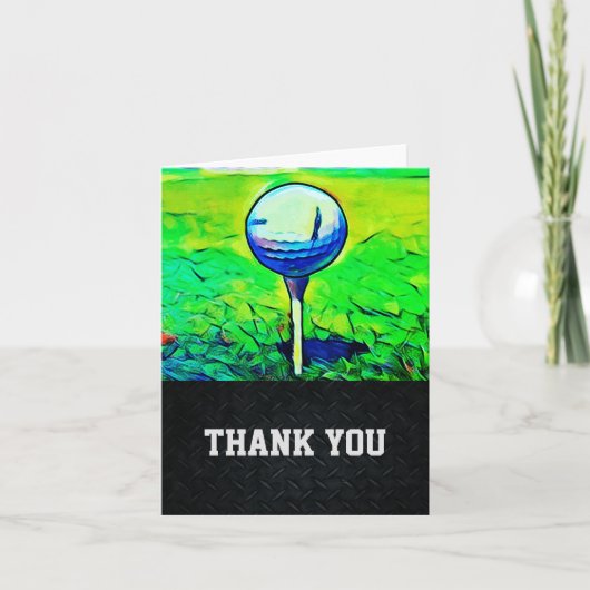 Hartelijk dank voor de Mannen Golfing Note Card Bedankkaart (Voorkant)