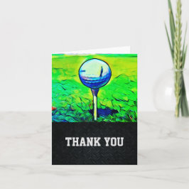 Hartelijk dank voor de Mannen Golfing Note Card Bedankkaart