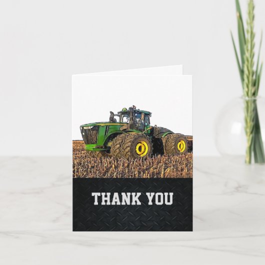 Hartelijk dank voor de Mannen Tractor Boerderij Eq Bedankkaart (Voorkant)