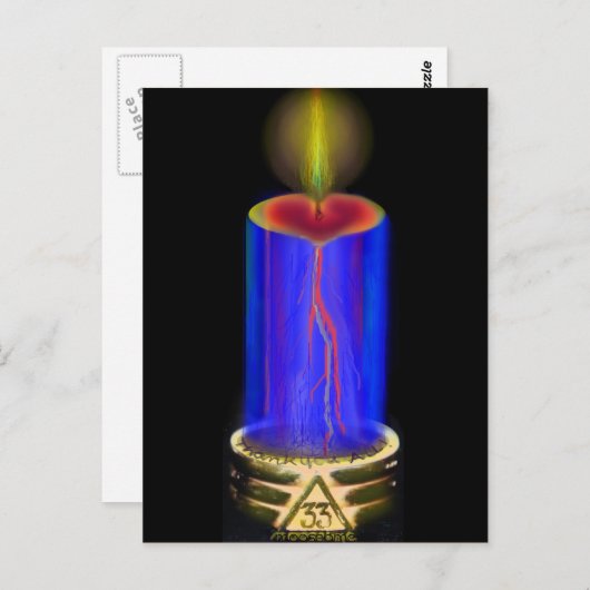Hartelijk dank voor de Masonic Three Ring Candle P Briefkaart (Voorkant / Achterkant)