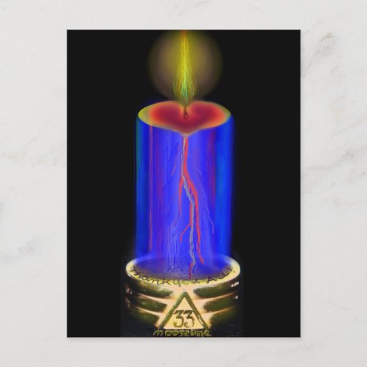 Hartelijk dank voor de Masonic Three Ring Candle P Briefkaart (Voorkant)