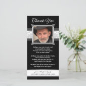 Hartelijk dank voor de Memorial Black & White-foto Bedankkaart (Staand voorkant)