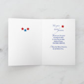 Hartelijk dank voor de militaire dienstpatriottisc bedankkaart (Binnen)