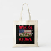 Hartelijk dank voor de militaire herdenkingsdag va tote bag (Achterkant)
