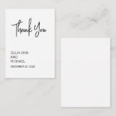 Hartelijk dank voor de minimalistische eenvoudige  notitiekaartje (Voorkant / Achterkant)