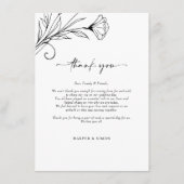 Hartelijk dank voor de minimalistische elegante sc informatiekaartje (Voorkant)